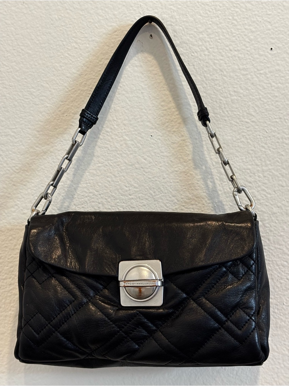 Marc by Marc Jacobs Black Quilted Leather Shoulder Bag